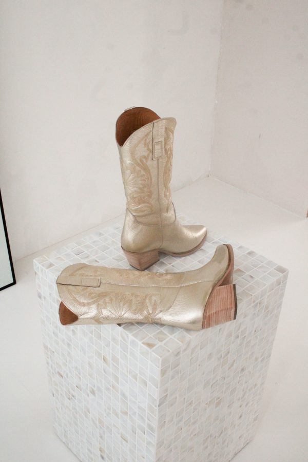 Jinte westernboots goud