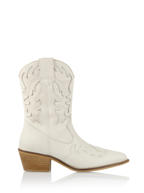 Bella westernboots off white