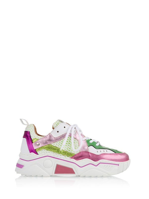 Pluto sneakers white pink green Dwrs Label