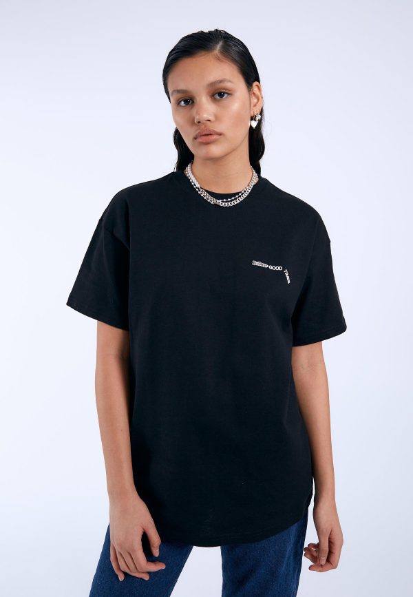 Trooper tee black dr denim