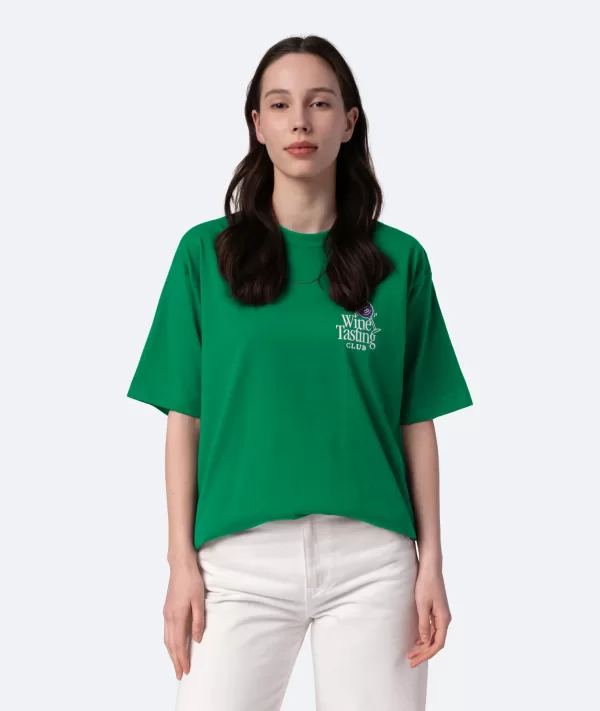 Wine tasting club on vacation t-shirt groen